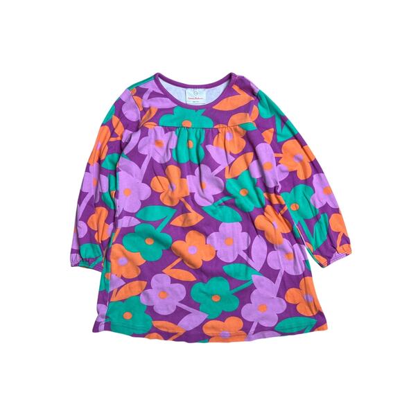 Hanna Andersson Pretty Jersey Knit Flower Dress Girl Size 110 - Picture 1 of 7